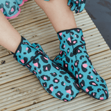 EasyOff™ Swimming Socks in Leopard with Kevlar Soles