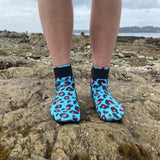 Limestone Neoprene Swimming Socks in Leopard